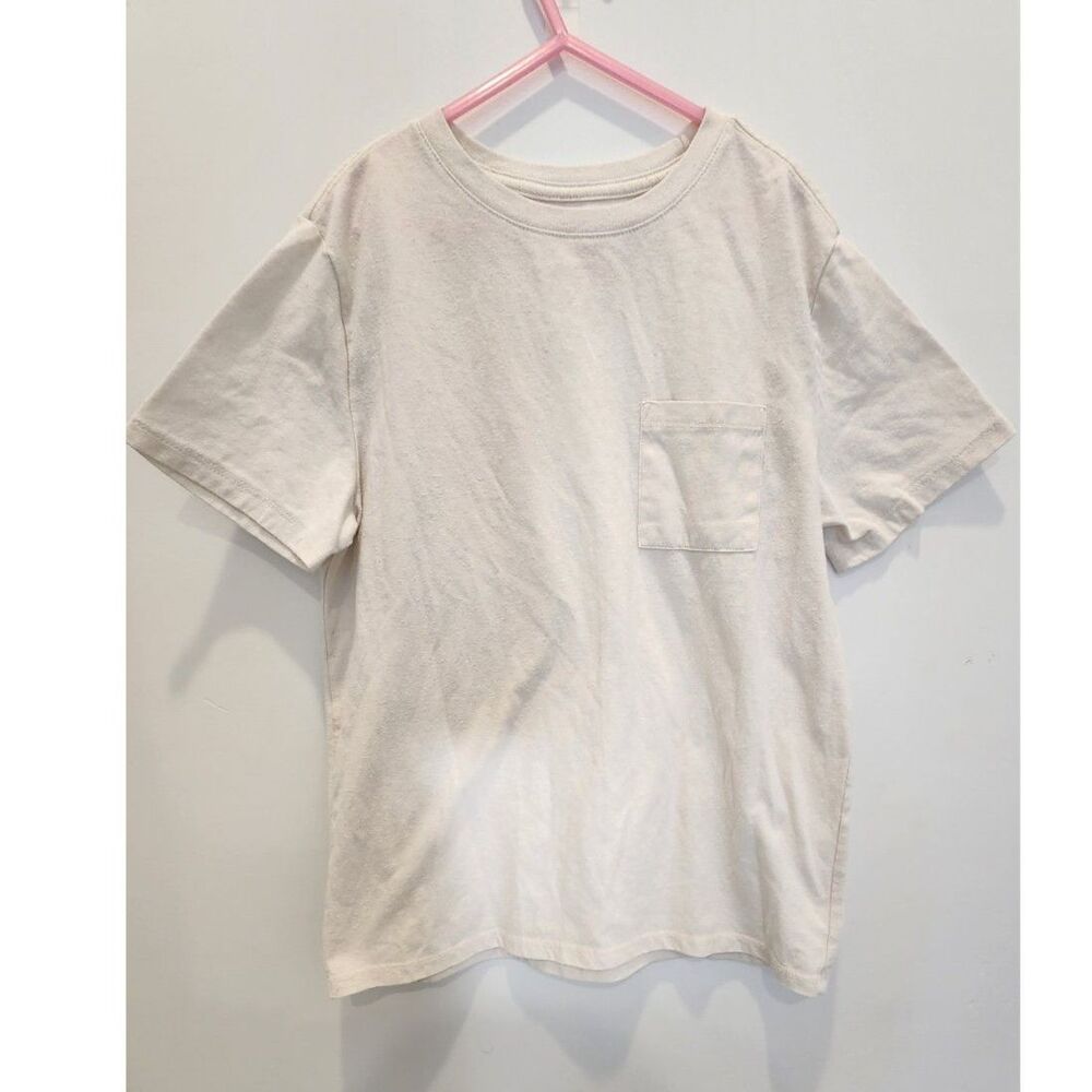 Cat & Jack Boys White Graphic T-Shirt Short Sleeve Youth Size Large 10/12